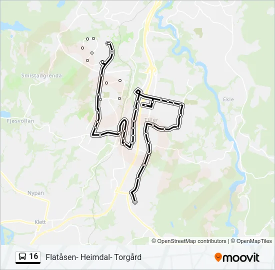 16 Bus Line Map