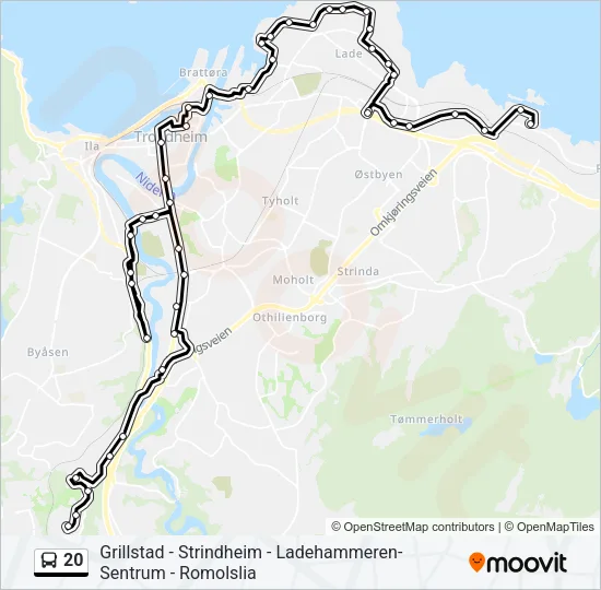 20 Bus Line Map