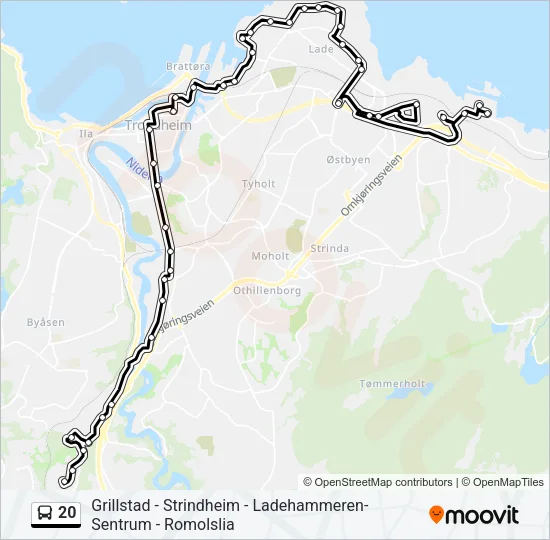 20 Bus Line Map