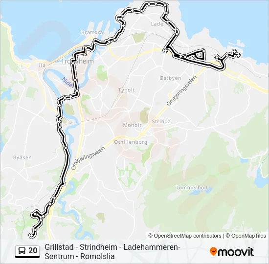 20 Bus Line Map