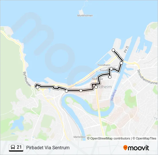 21 Bus Line Map