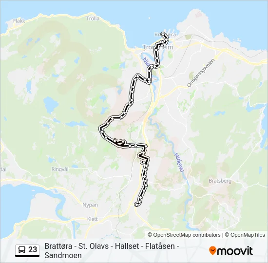 23 Bus Line Map