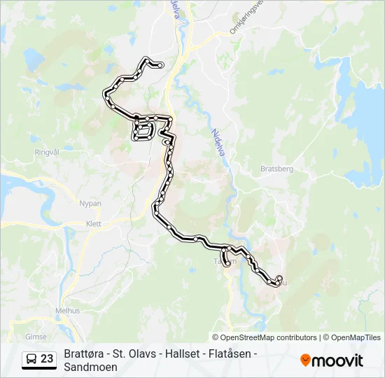 23 Bus Line Map