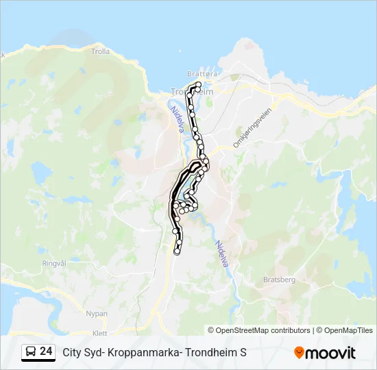 24 Bus Line Map