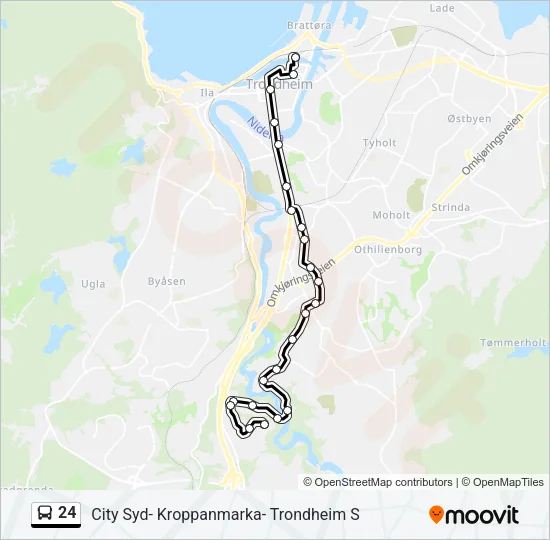 24 Bus Line Map