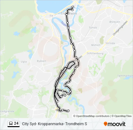 24 Bus Line Map