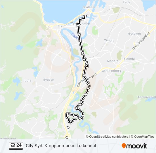 24 bus Line Map