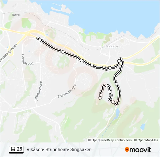 25 Bus Line Map