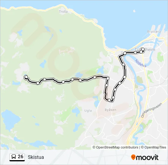 26 Bus Line Map