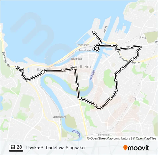 28 Bus Line Map