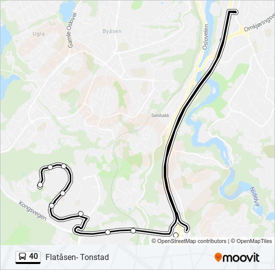 40 bus Line Map