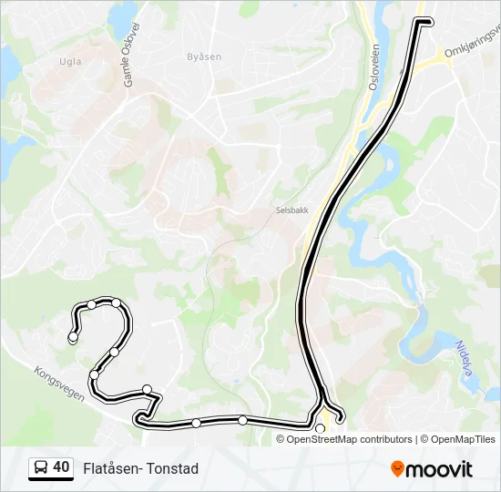 40 Bus Line Map