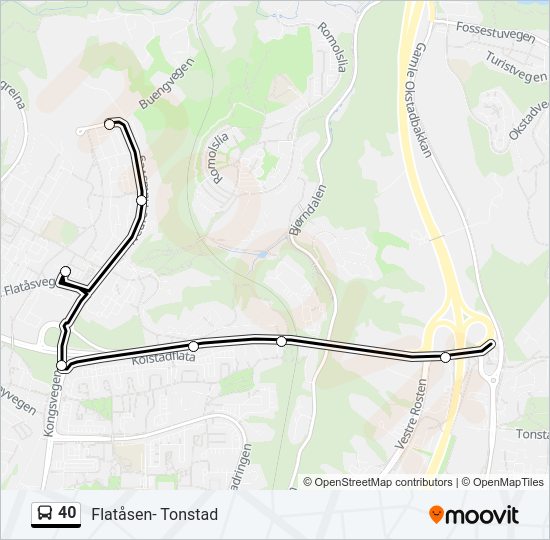 40 bus Line Map