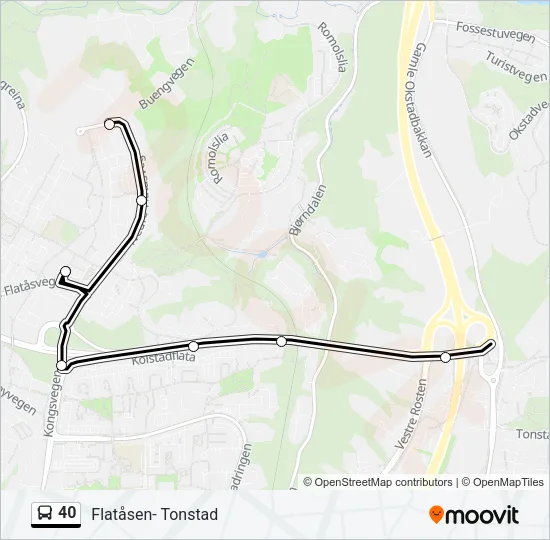 40 Bus Line Map