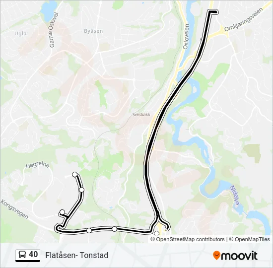 40 Bus Line Map