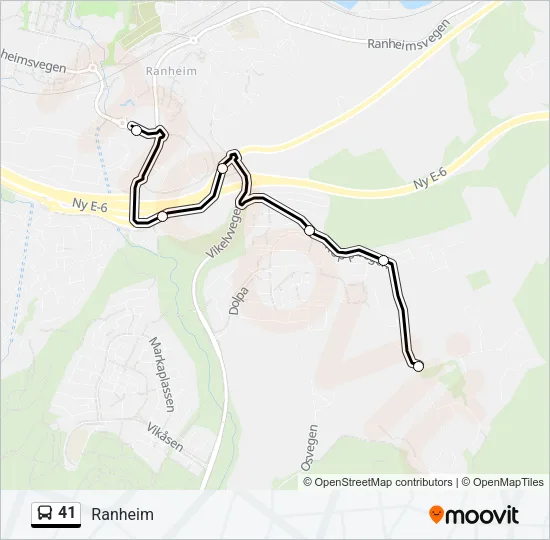 41 Bus Line Map