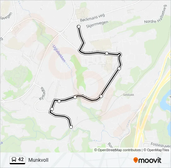 42 Bus Line Map