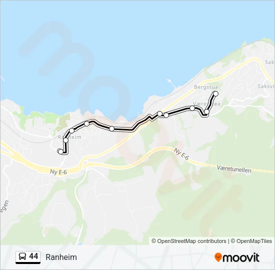 44 Bus Line Map