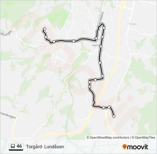 46 Bus Line Map