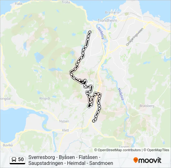 50 Bus Line Map
