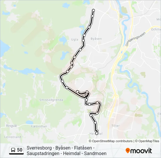 50 Bus Line Map