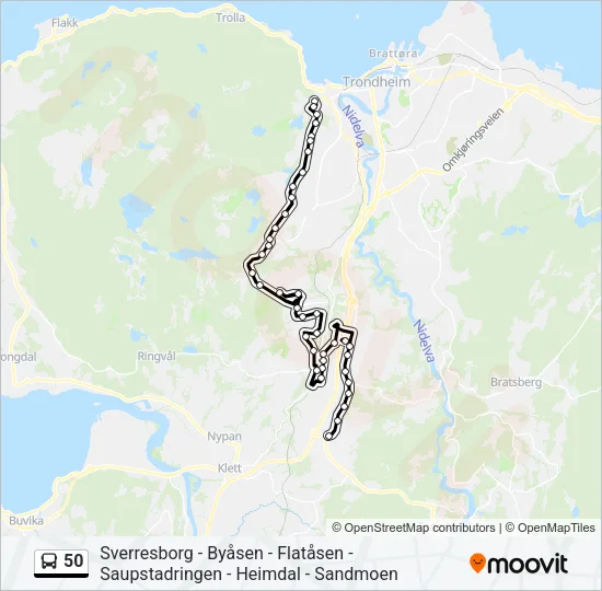 50 Bus Line Map