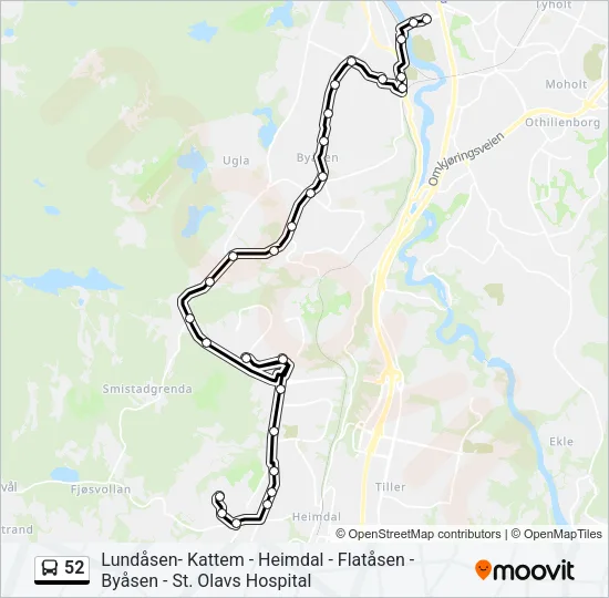 52 Bus Line Map
