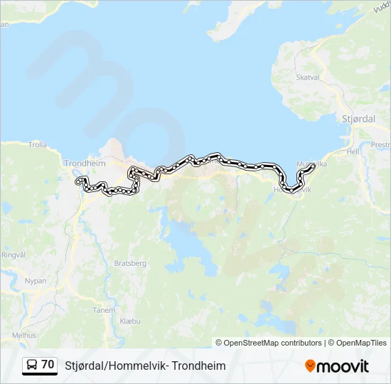 70 Bus Line Map