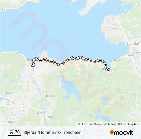 70 Bus Line Map