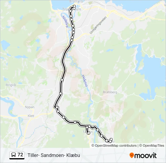 72 Bus Line Map