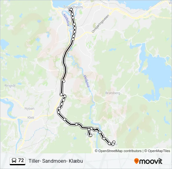 72 Bus Line Map