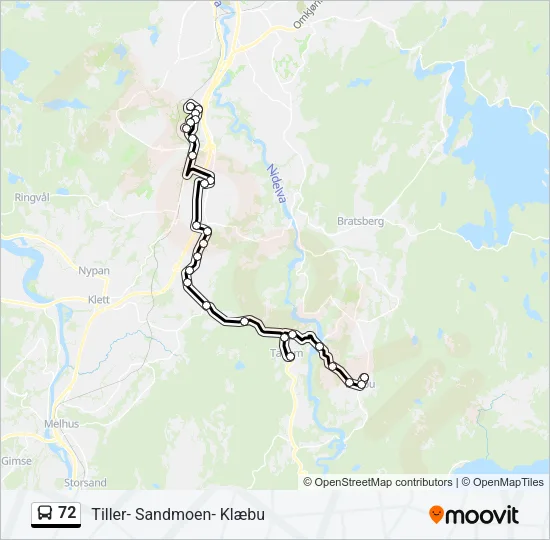 72 Bus Line Map