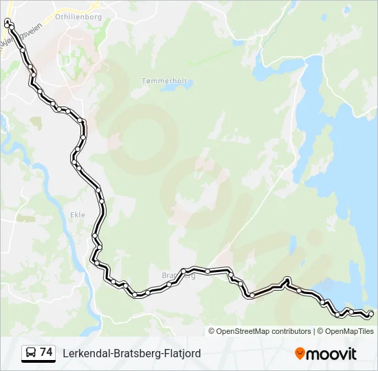 74 Bus Line Map