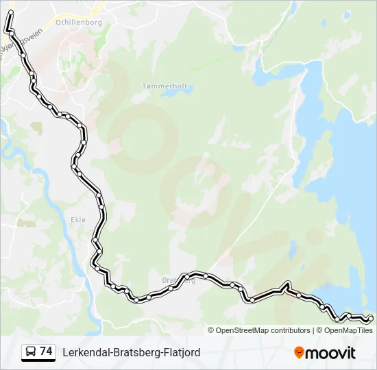 74 Bus Line Map