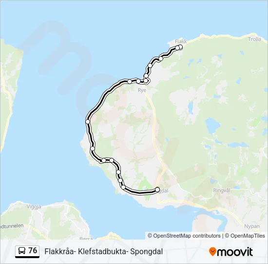 76 Bus Line Map