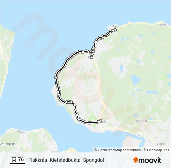 76 Bus Line Map