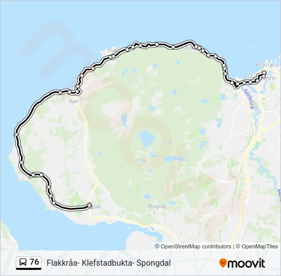 76 Bus Line Map