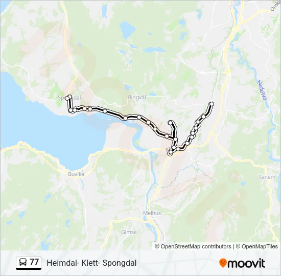 77 Bus Line Map