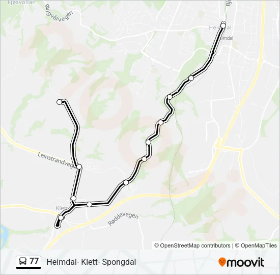 77 Bus Line Map