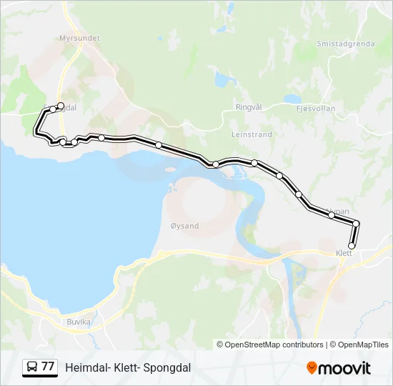 77 Bus Line Map