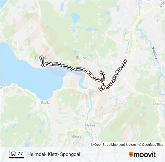 77 Bus Line Map