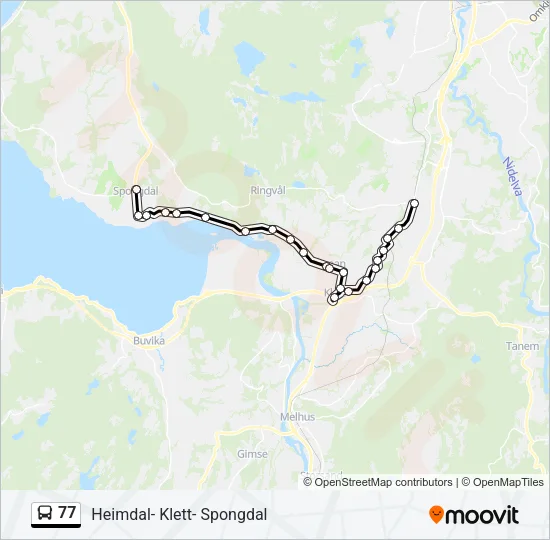 77 Bus Line Map