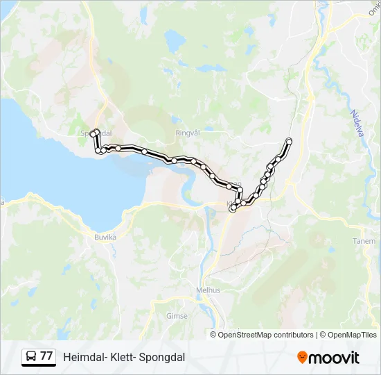 77 Bus Line Map