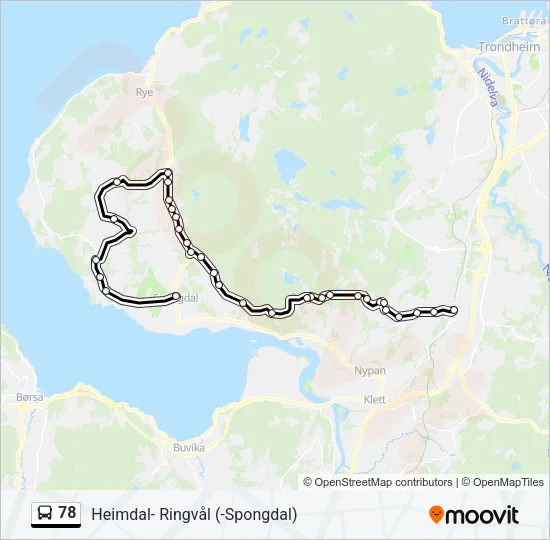 78 Bus Line Map