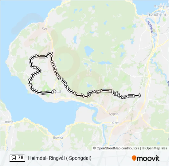 78 Bus Line Map
