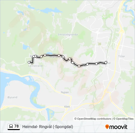 78 Bus Line Map