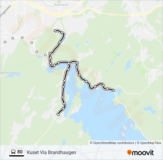 80 bus Line Map