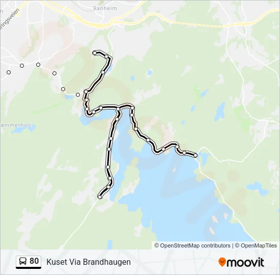 80 Bus Line Map