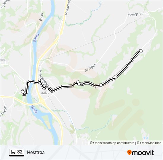 82 bus Line Map