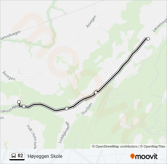 82 bus Line Map